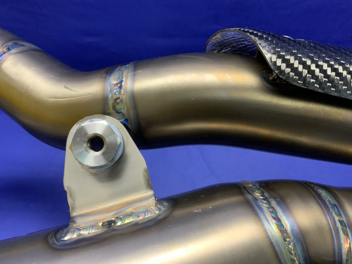 FM Projects Custom Rear Slip On Dual Exhaust System Aprilia RSV4RR 2015-2016 