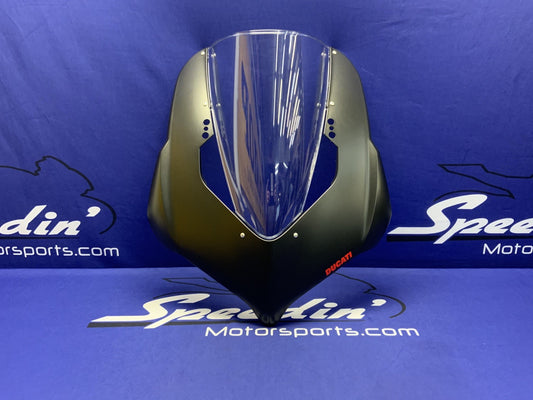 Ducati Front Nose Cowling W/ Windscreen (Black) Panigale V2 20-25 OEM 48114251AS