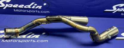 FM Projects Custom Rear Slip On Dual Exhaust System Aprilia RSV4RR 2015-2016 
