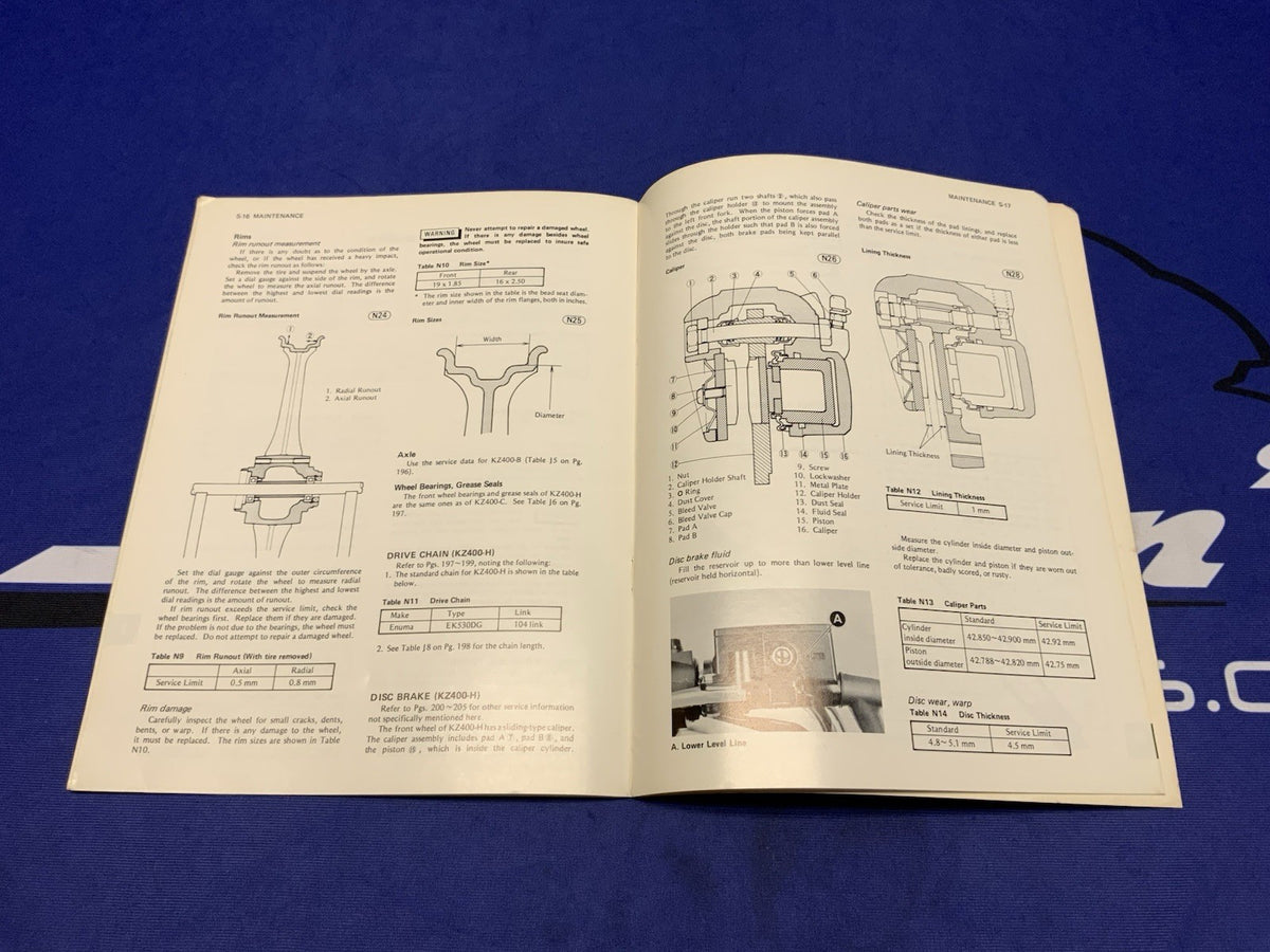 Kawasaki KZ400-H1 Service Manual 1979 OEM 99963-0027-01