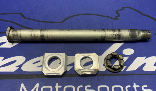 Suzuki Rear Axle W/ Adjuster Blocks SXR 600/750 2006-2007 OEM 64711-49G10