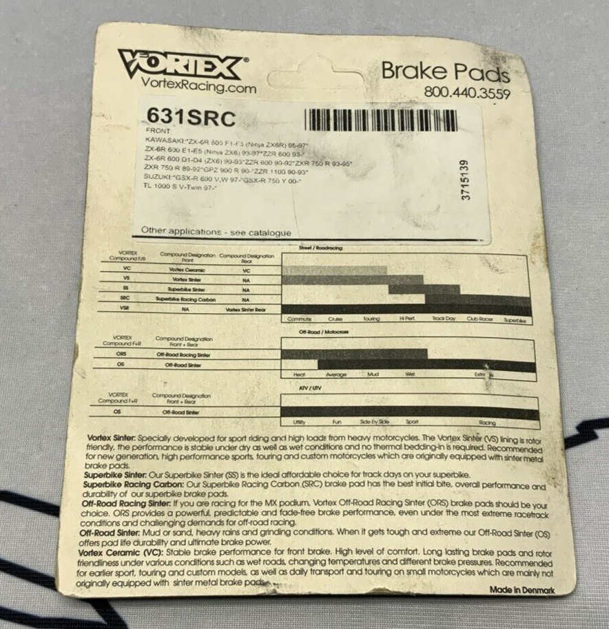 Vortex Racing Carbon Performance Brake Pads Front GSXR 600/750 1997-2000 631SRC