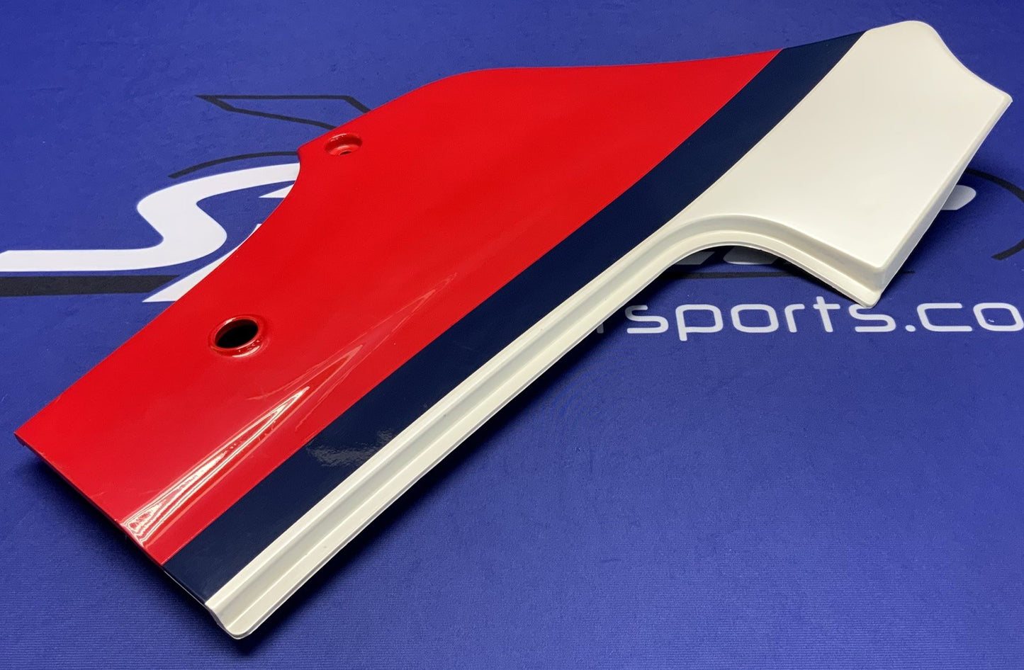 Kawasaki Left Side Cover (Red, White & Blue) Ninja 600 85-86 OEM 36002-5195-P9-1