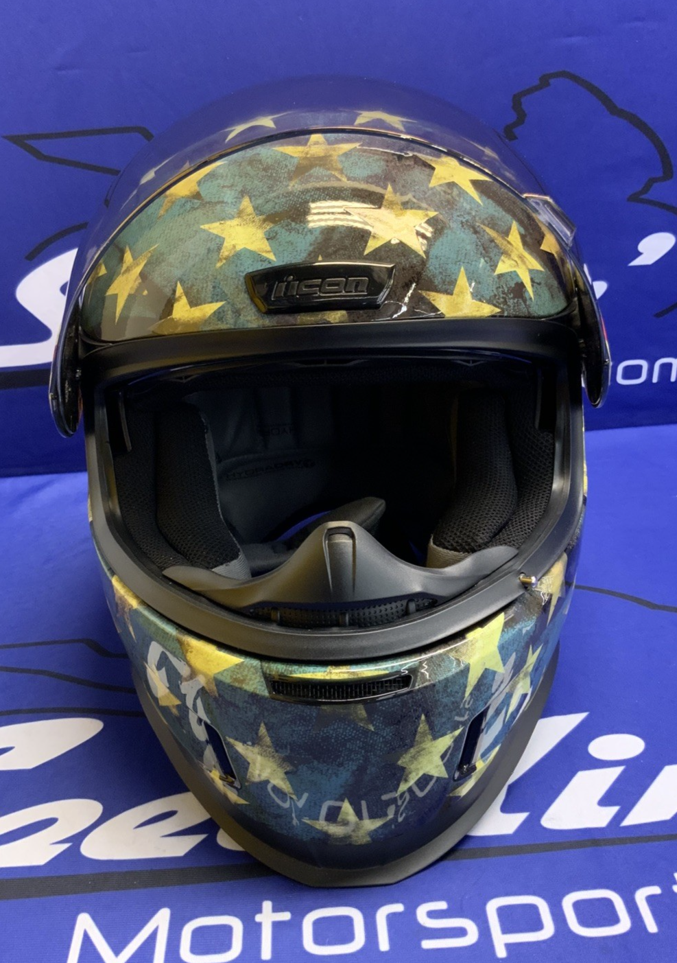 Icon Airfron Old Glory Red/White/Blue Helmet LG 010-14785