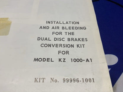 Kawasaki Install & Air Bleed KZ1000-A1 OEM 99929-1001-01
