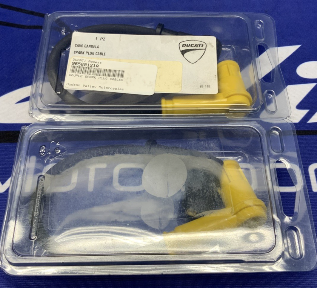 Ducati Spark Plug Pair (Yellow) Scrambler OEM 96580121A