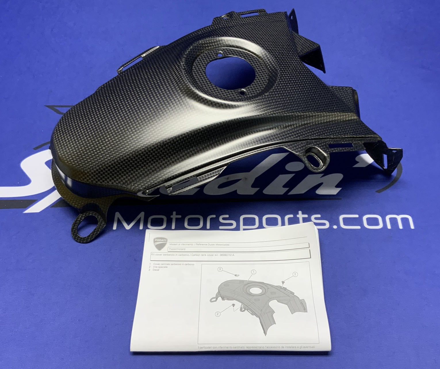 Ducati Carbon Tank Cover 1199 Panigale 2012-2013 OEM 96980151A