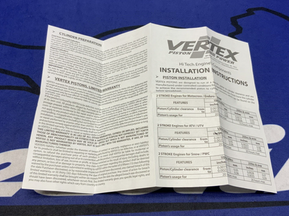 Vertex Piston Kit Forged 76.95/STD 13.75:1 RMZ 250 2016-2022 24122A