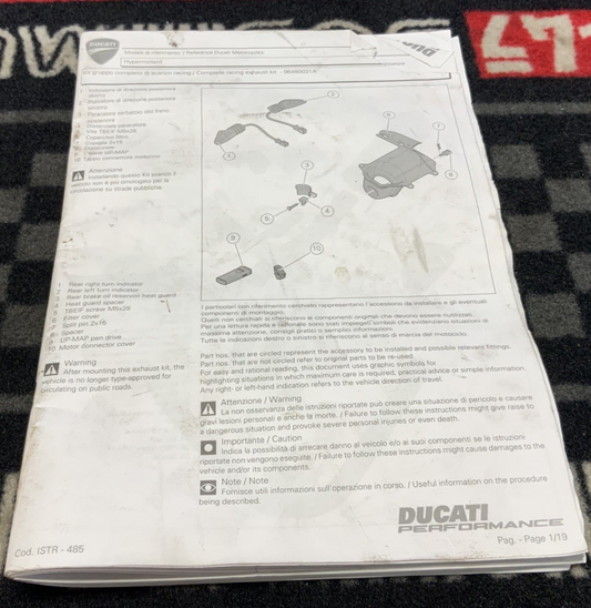 Termignoni Full Exhaust Assembly (Incomplete) Hypermotard 2013-2015 96480031A