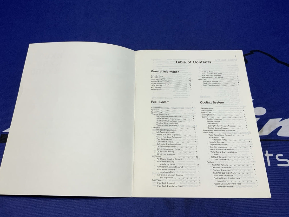 Kawasaki KX60/80/100 Motorcycle Service Manual 1988-1989 OEM 99924-1123-51