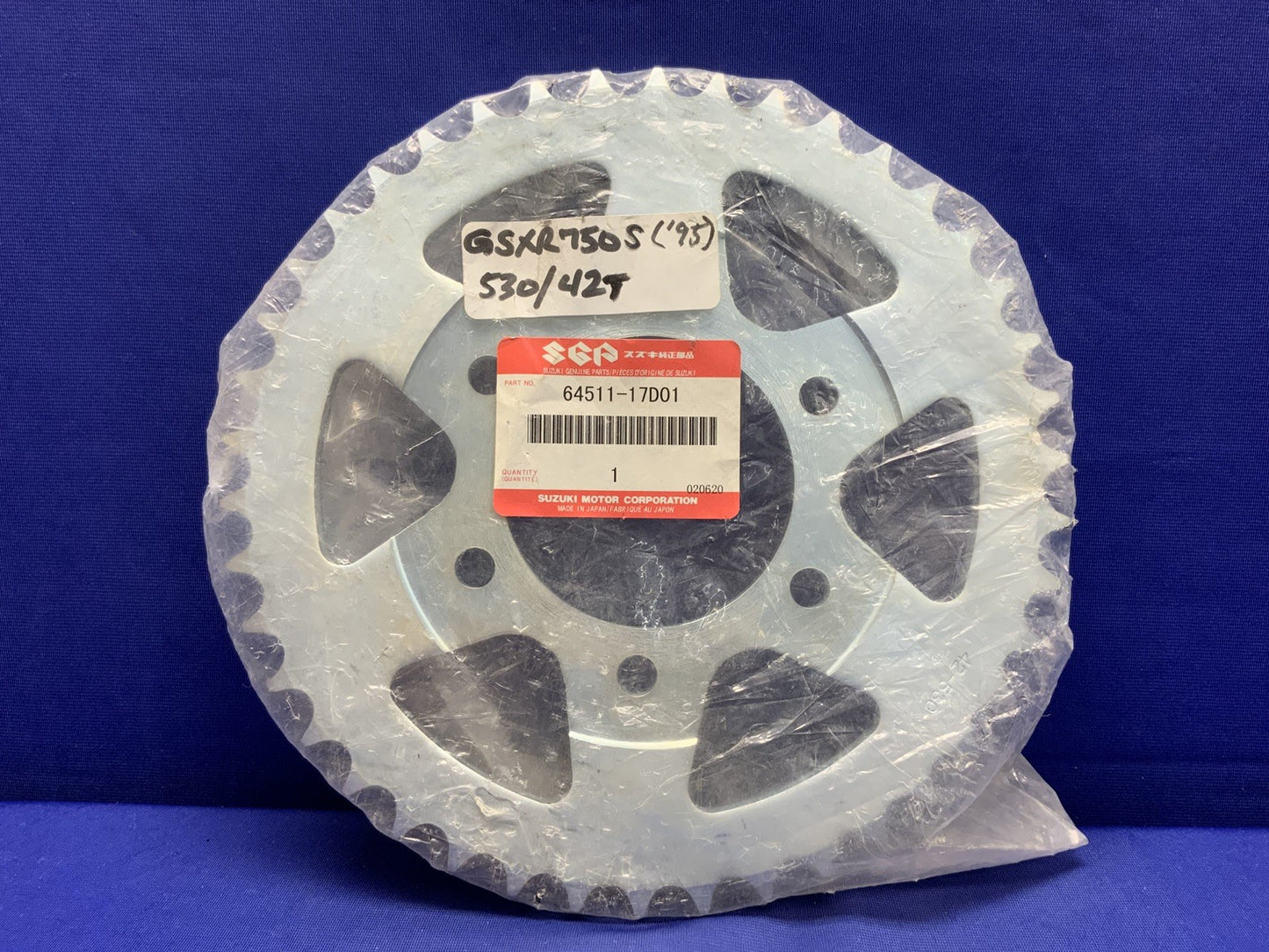 Suzuki Rear Sprocket GSX-R 750 1993-1997 530 42 Tooth OEM 64511-17D01