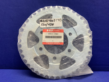 Suzuki Rear Sprocket GSX-R 750 1993-1997 530 42 Tooth OEM 64511-17D01