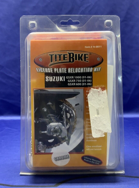 Tite Bike License Plate Relocation Kit GSXR 600/750 2001-2006 1T-0011C
