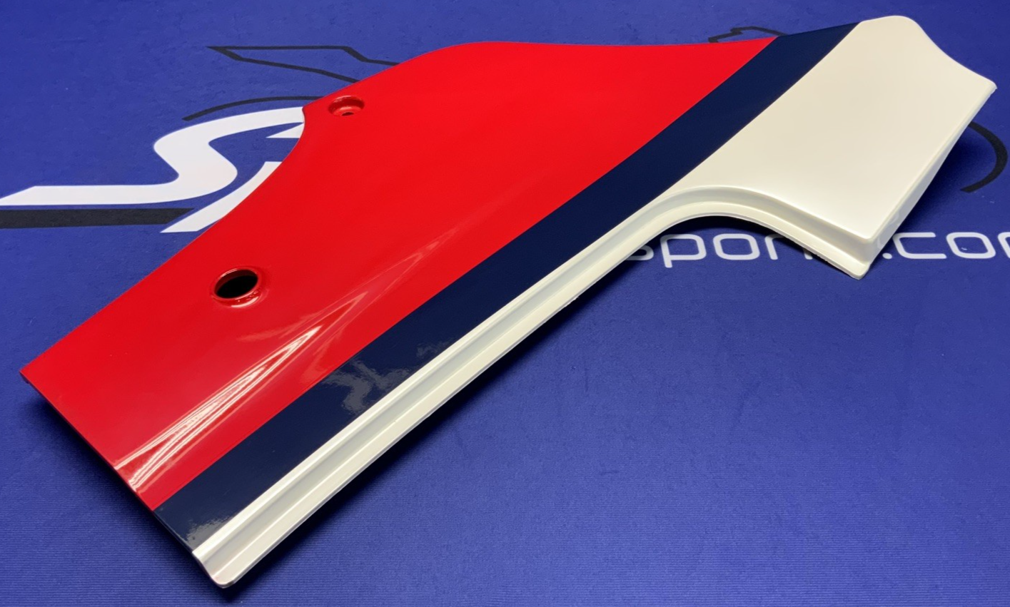 Kawasaki Left Side Cover (Red, White & Blue) Ninja 600 85-86 OEM 36002-5195-P9