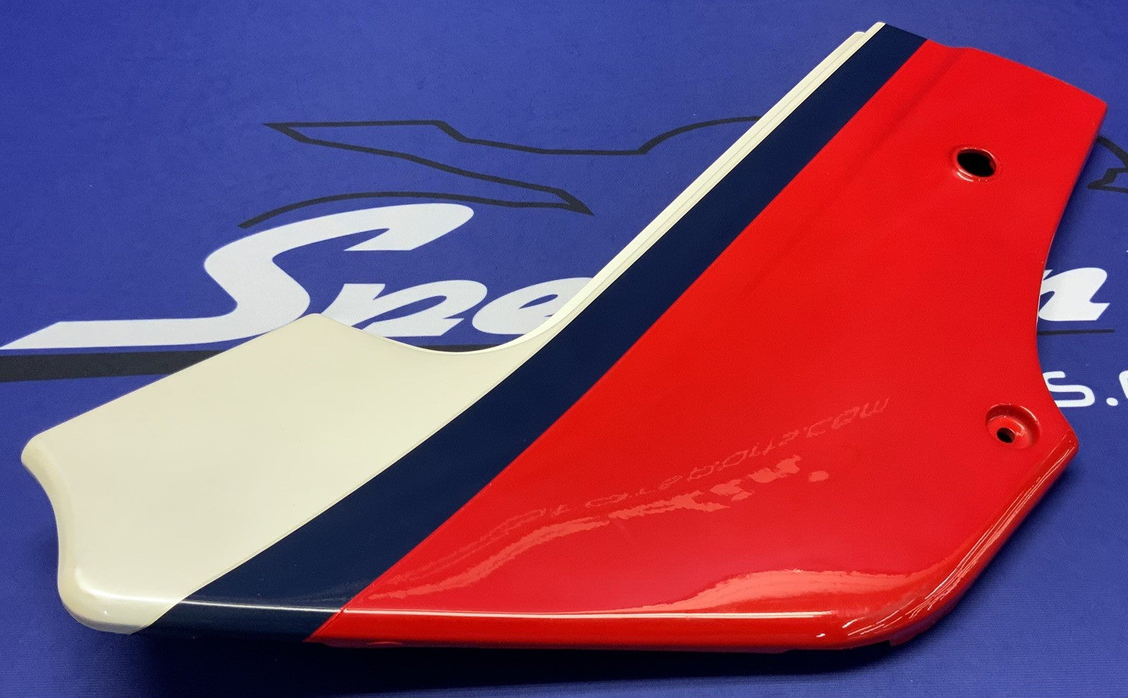 Kawasaki Left Side Cover (Red, White & Blue) Ninja 600 85-86 OEM 36002-5195-P9-1