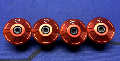 Ducati Frame Plugs (Red) Monster 797 2017-2021 OEM 97380781A