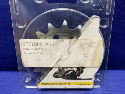 Alpha Racing Front Sprocket 520 T15 BMW S1000RR 2019-2025 2772B001A15
