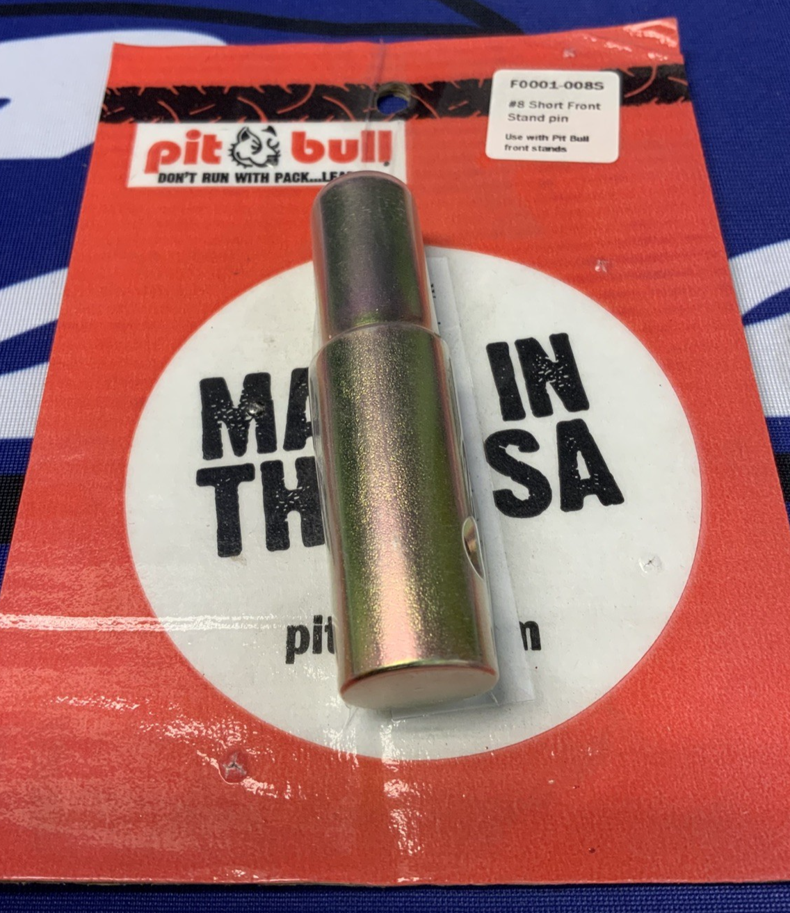 Pit-Bull Front Stand Pin # 8 (Short) Yamaha YZF-R6 2006-2025 F0001-008S