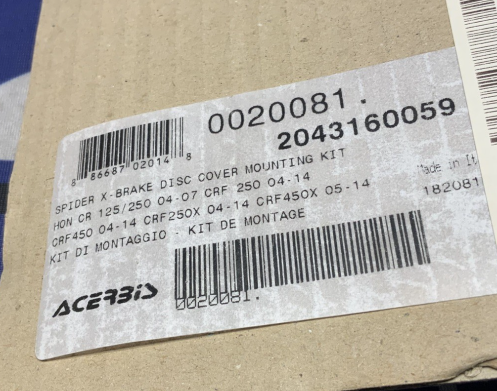 Acerbis Front Disc Cover Mount CRF 450R 2002-2023 OEM 2043160059