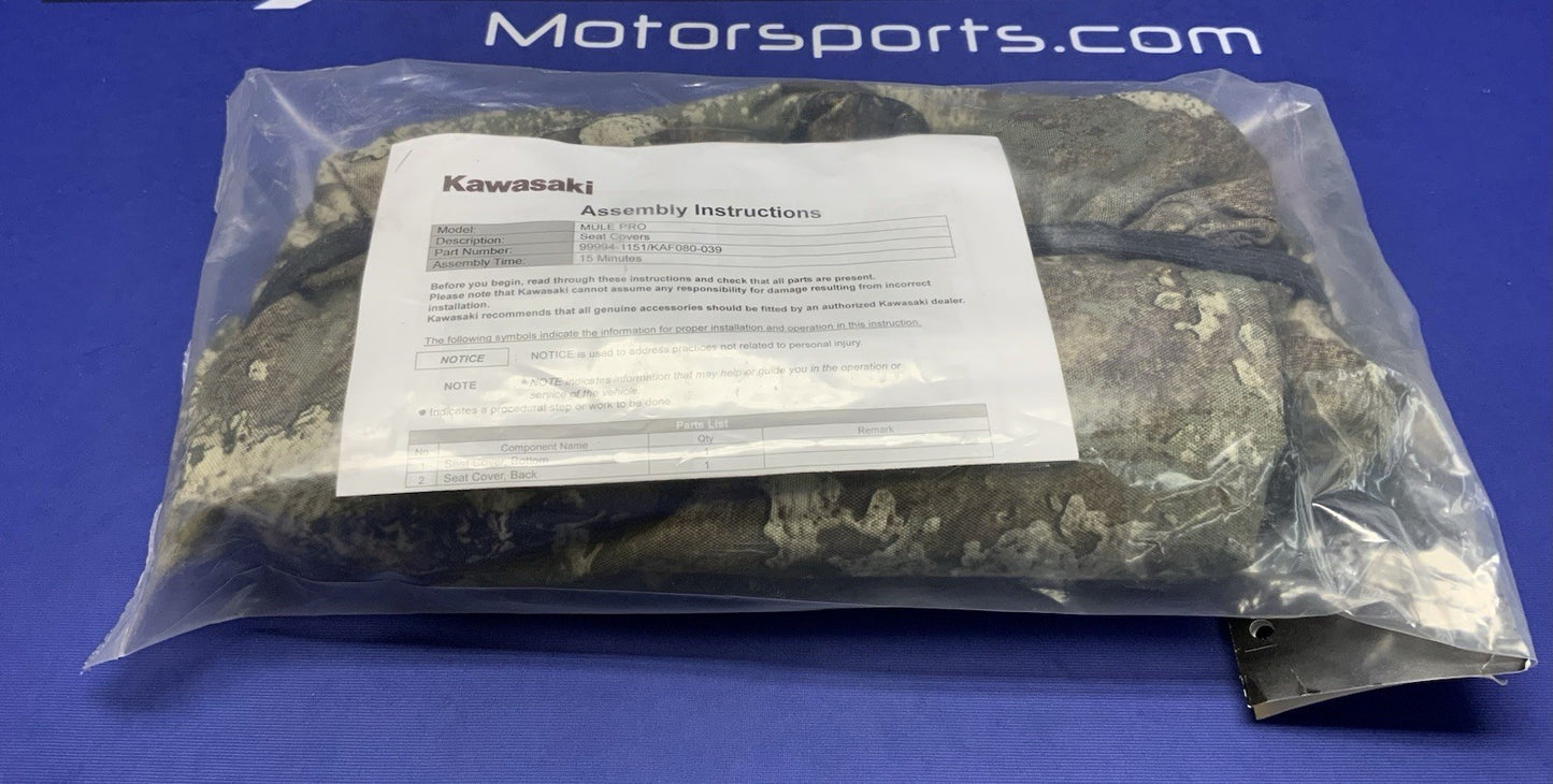 Kawasaki TrueTimber Seat Cover Mule Pro-FXT 1000 LE 2024-2027 OEM KAF080-039STR