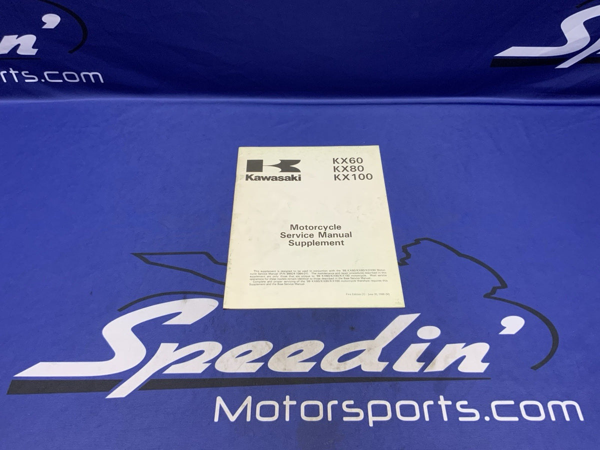 Kawasaki KX60/80/100 Motorcycle Service Manual 1988-1989 OEM 99924-1123-51