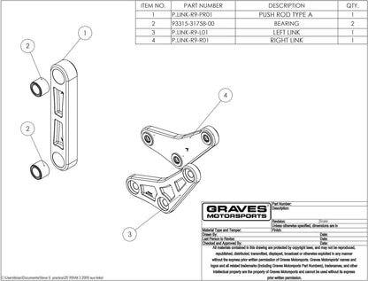 Graves Motorsports Yamaha R9/MT-09 - A Spec Kit Suspension Link