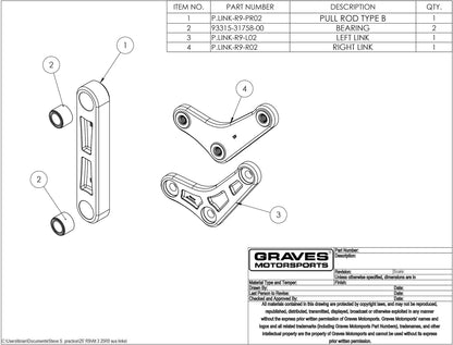 Graves Motorsports Yamaha R9/MT09 - B Spec Kit Suspension Link